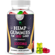 Delicious fruit flavors hemp seed extract melatonin gummy bears for relaxation, sleep,insomnia & anxiety relief